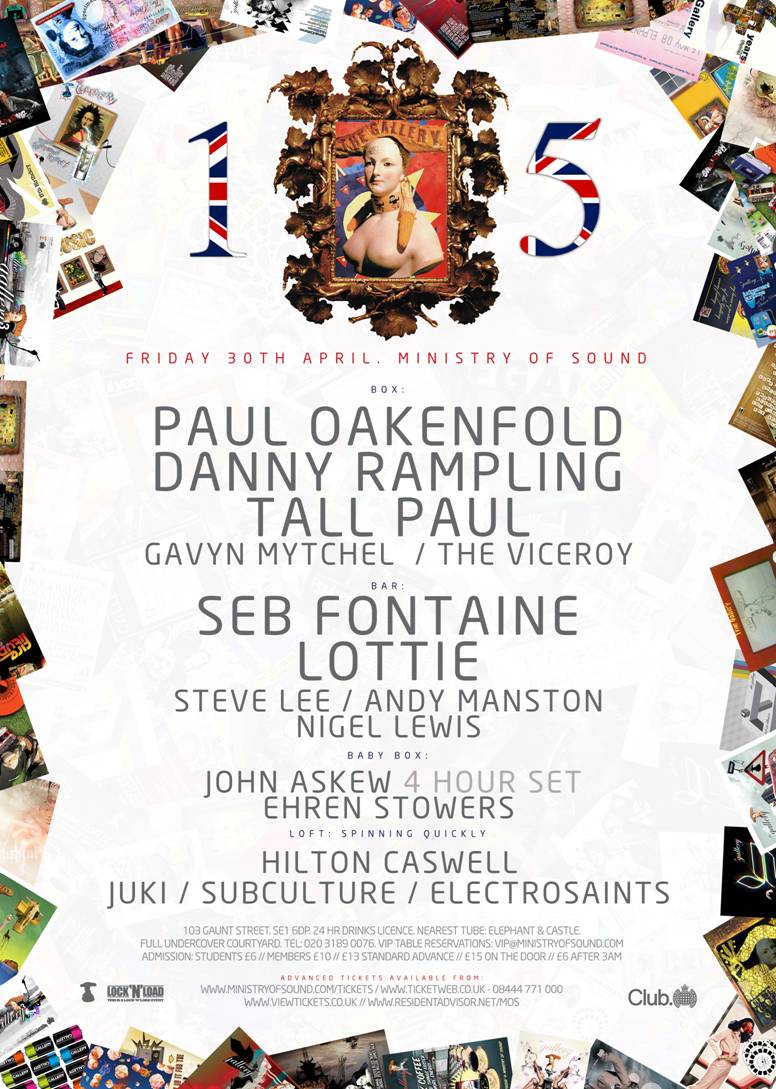 The Gallery · Ministry of Sound flyer